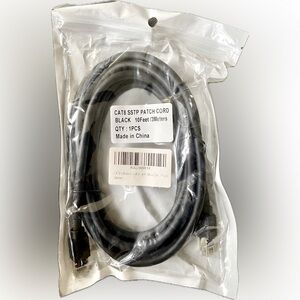 Black CAT8 SSTP Patch Cord 10ft